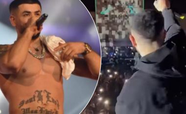 Noizy promovon albumin “Alpha” mes fansash të shumtë që u mblodhën në sheshin “Nënë Tereza” në Tiranë për ta dëgjuar të parët