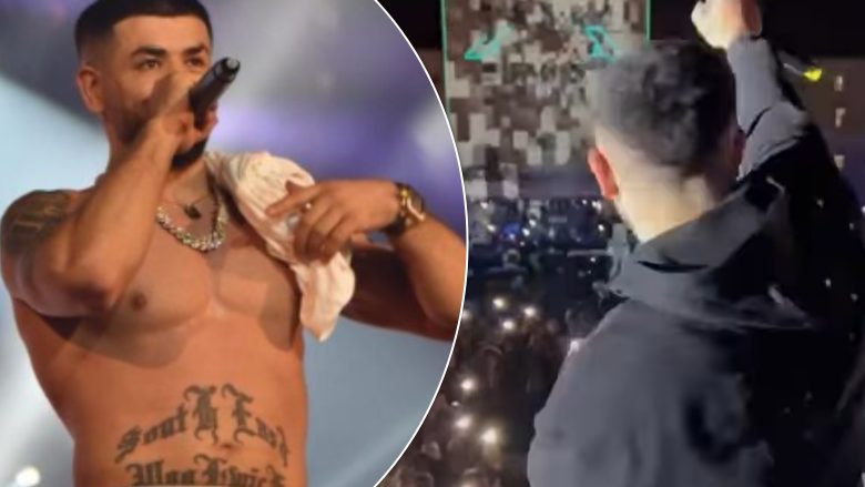 Noizy promovon albumin “Alpha” mes fansash të shumtë që u mblodhën në sheshin “Nënë Tereza” në Tiranë për ta dëgjuar të parët