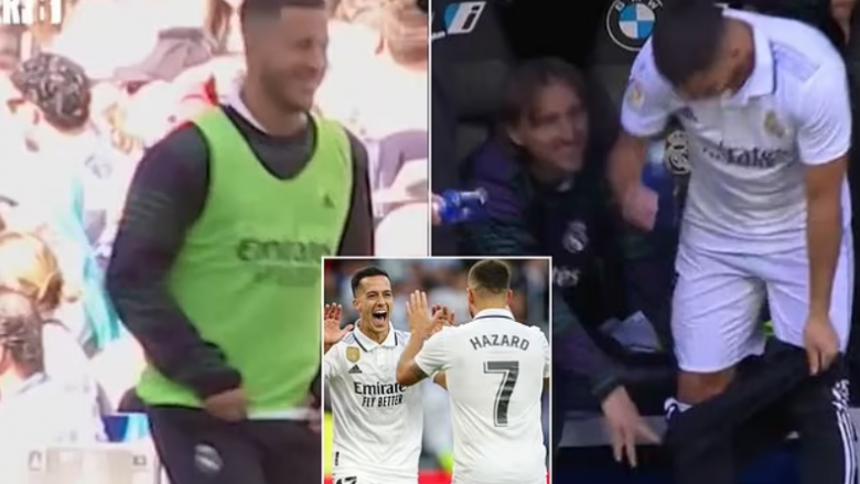 Reagimi prekës i Eden Hazardit kur iu tha të bëhej gati të inkuadrohej në fushë në fitoren e thellë ndaj Valladolidit