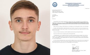 Atomisti nga Kosova, Jon Musliu pranohet në Akademinë e Forcave Ajrore të SHBA-së