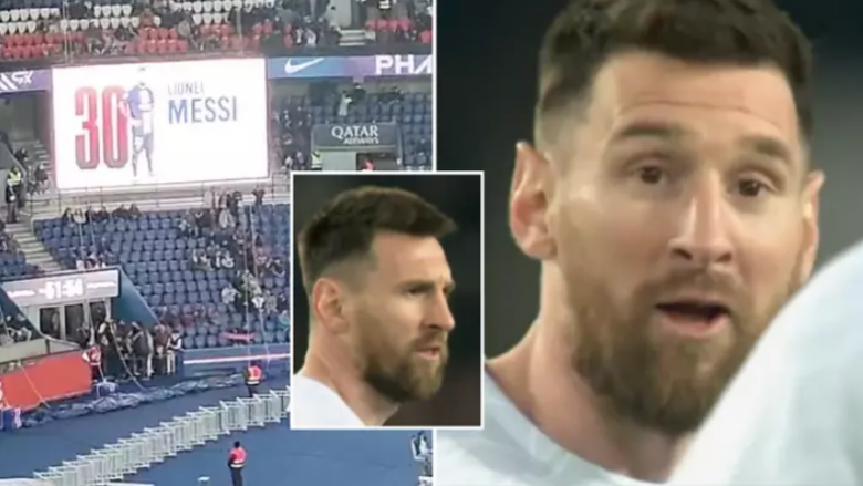 Reagimi i Lionel Messit kur tifozët e Paris Saint-Germain vërshëllyen emrin e tij tregon shumë