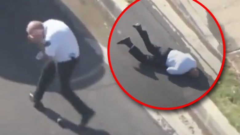 Sulmi i bletëve transmetohet direkt, kamerat filmojnë skenën e dhimbshme – një burrë në Los Anxhelos nuk mund të qëndrojë në këmbë nga dhimbjet