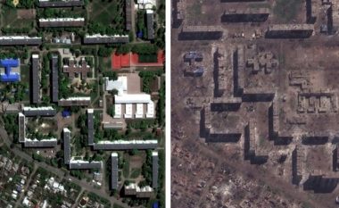 Pasojat e luftës së përgjakshme i dëshmojnë imazhet satelitore, Bakhmuti një vit më parë dhe sot