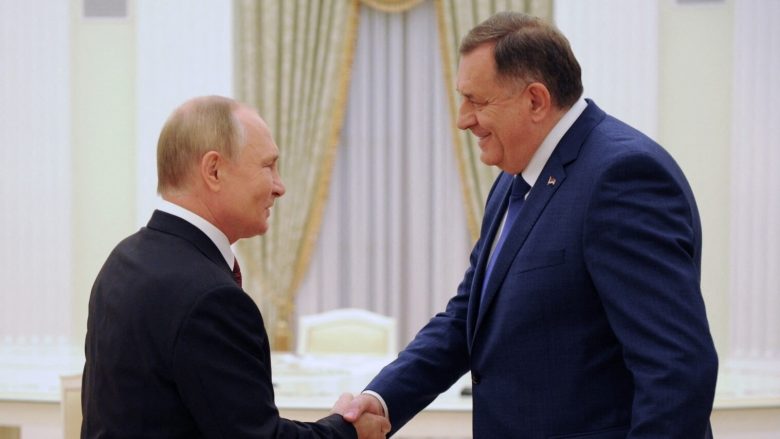 Dodik takohet me Putinin, pamjet publikohen nga televizioni i afërt me politikanin serb nga Bosnja e Hercegovina që është nën sanksionet e SHBA-së