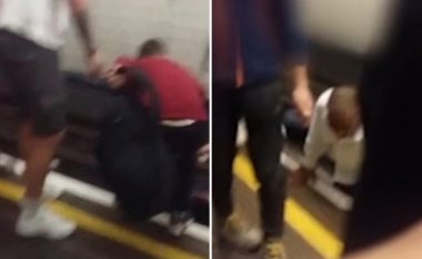 Ra nga trotineti dhe përfundoi në binarë në Londër, pasagjerët vrapojnë për ta ndihmuar gruan para se të arrijë treni