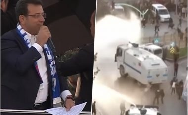 Arrestime për sulm ndaj kryetarit të Stambollit, demonstruesit e gjuajnë me gurë – policia përdor topa uji