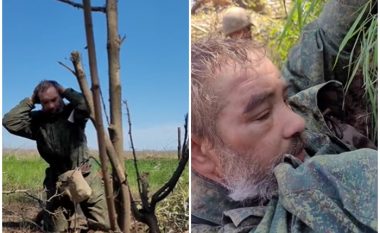 Momenti kur ushtari rus i dorëzohet forcave të Ukrainës