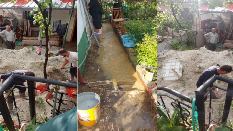 Dëmet nga breshëri, përmbyten dhjetëra shtëpi në Kuçovë