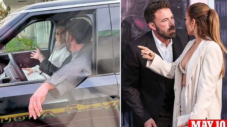 Ben Affleck shihet duke bërë gjeste dhe i tensionuar me Jennifer Lopezin në trafik
