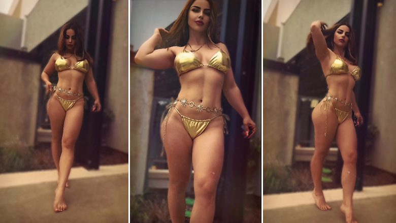 Linda Halimi publikon video provokuese duke treguar trupin e tonifikuar në bikini të arta