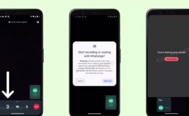 WhatsApp prezanton funksionin e ndarjes së ekranit gjatë video telefonatave