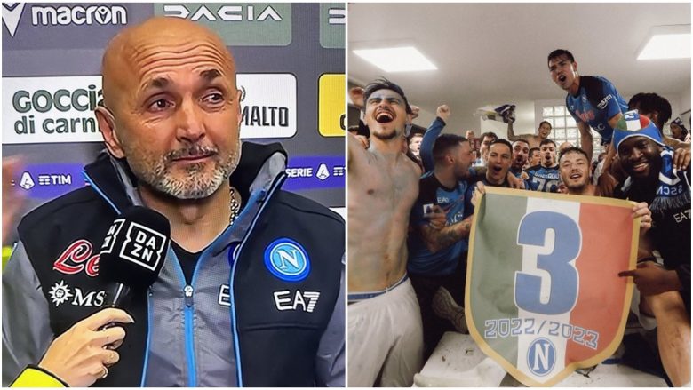 “Lojtarëve, të gjithë tifozëve, stafit dhe familjes”, Spalletti mes lotësh tregon kujt ia dedikon titullin e Napolit