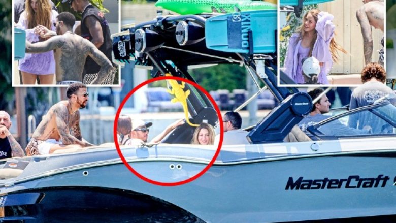 Pas darkës në Miami, Shakira fotografohet sërish në shoqëri të Lewis Hamilton teksa shijojnë një shëtitje me varkë