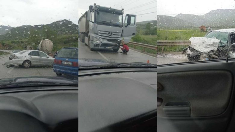 Katër aksidente në pak minuta në rrugën Pogradec-Përrenjas
