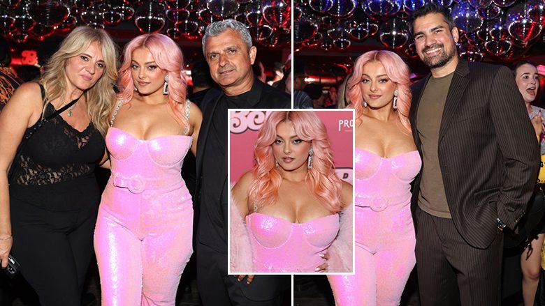 Bebe Rexha duket e mrekullueshme në festën e promovimit të albumit, ndërsa pozon me të dashurin dhe prindërit