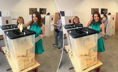 Blerina Kllokoqi – Rugova voton në zgjedhjet lokale në Shqipëri