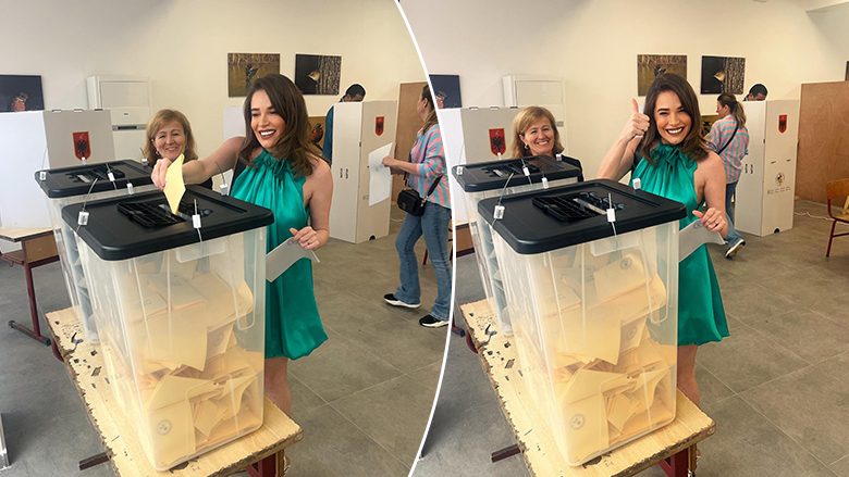 Blerina Kllokoqi – Rugova voton në zgjedhjet lokale në Shqipëri