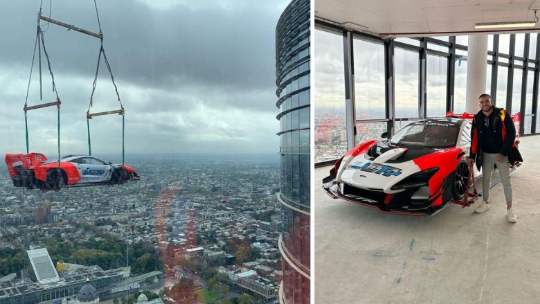 Australiani transporton me vinç veturën 3 milionë dollarëshe në katin e 57-të të apartamentit të tij luksoz