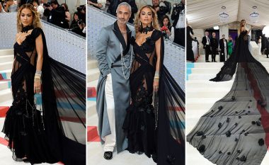 Rita Ora shfaqet me 80 mijë euro bizhuteri në Met Gala 2023, e shoqëruar nga bashkëshorti i saj Taika Waititi