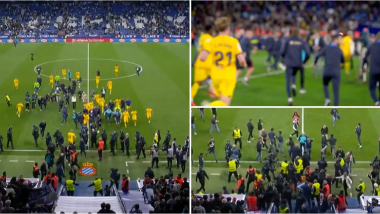 Skena tmerruese: Lojtarët e Barcelonës sulmohen nga tifozët kundërshtarë derisa po festonin titullin e La Ligas