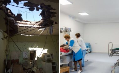 Para dhe pas, spitali në veri të Kievit që ishte shkatërruar nga sulmet ajrore ruse – rindërtohet