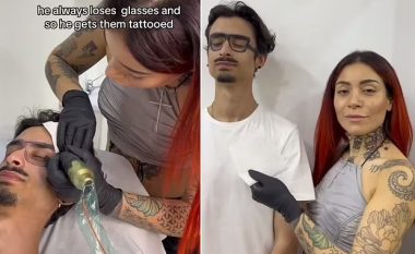 Kishte humbur syzet, klienti i kërkoi artistes t’ia bëjë tatuazh – videoja që u bë virale