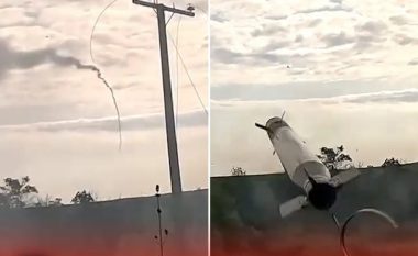Ushtria ukrainase publikon pamjet kur me raketë hidhet në erë aeroplani luftarak rus
