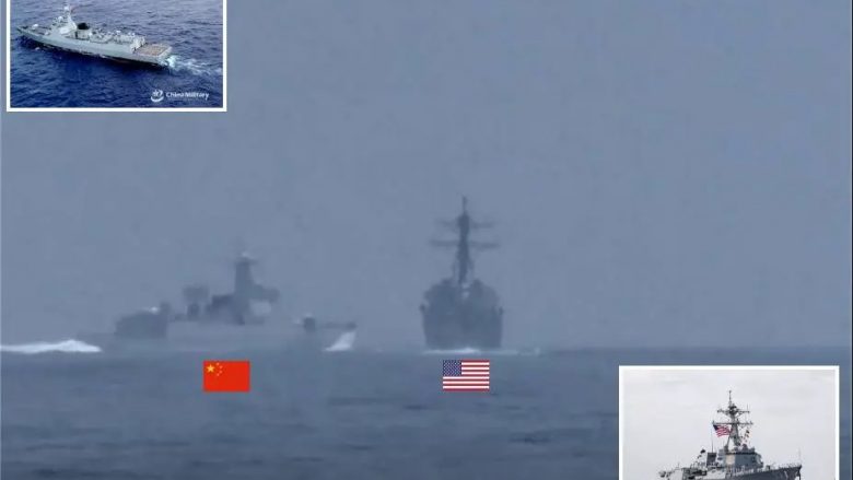 Ushtria amerikane publikon videon e incidentit, destrojeri kinez ia prenë rrugën një anijeje amerikane në ngushticën e Tajvanit