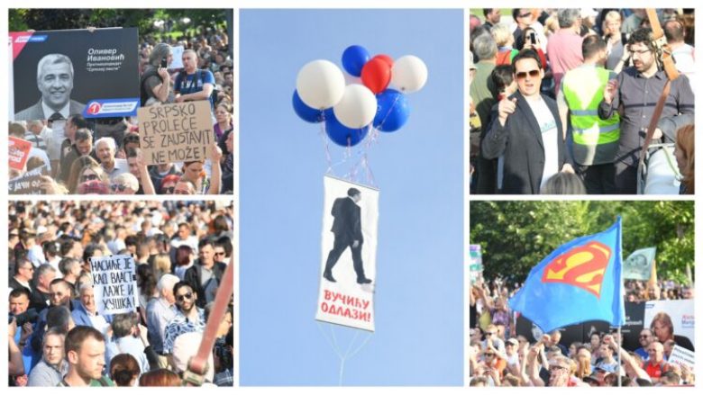 Protestë masive në Beograd - aktorë, studentë dhe qytetarë: Vuçiq ik