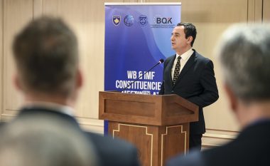 Kurti falënderon Bankën Botërore dhe FMN-në për mbështetjen e Kosovës drejt stabilitetit dhe prosperitetit ekonomik