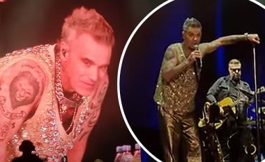 Robbie Williams u detyrua të ndalet në mes të koncertit për shkak të një problemi shëndetësor