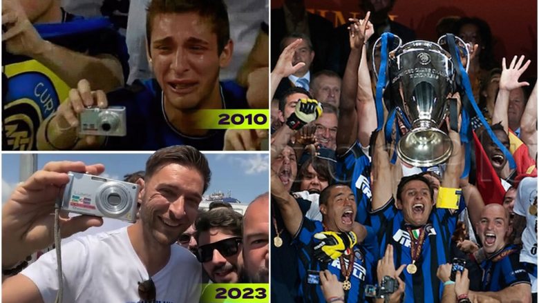 Tifozi i Interit që u bë viral në vitin 2010 kthehet sërish në finale me aparatin e tij – a do t’i sjellë fat sërish skuadrës së tij