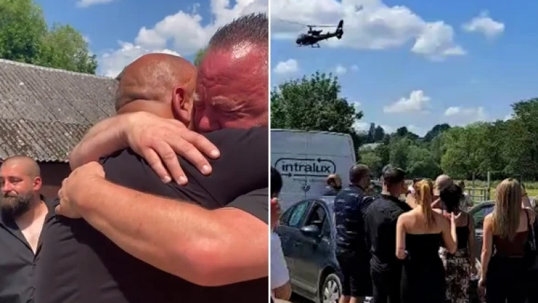 Belgu falsifikoi vdekjen më pas mbërrin në funeralin e tij me helikopter