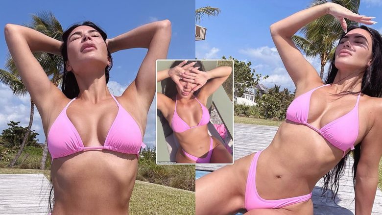 Kim Kardashian nxit imagjinatën teksa pozon në bikini rozë