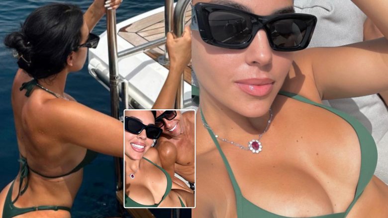 Georgina Rodriguez poston të tjera imazhe provokuese në bikini nga pushimet me Cristiano Ronaldon