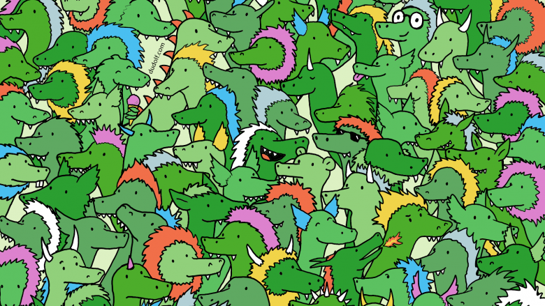 Gjeni tre krokodilë mes dragonjve: Mundohuni të jeni më të shpejtë se rekordmeni