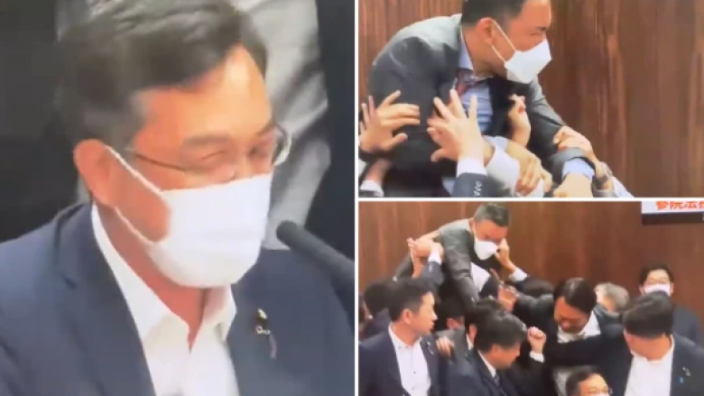 Kaos në parlamentin japonez – përleshen deputetët e pozitës dhe opozitës