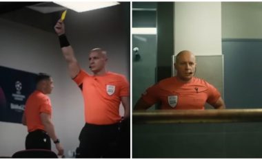 Gjyqtari i finales së Ligës së Kampionëve bëhet viral me praktikimin e dhënies së kartonit të verdhë para pasqyrës