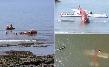Aeroplani i tij po binte në det, piloti bëri një “arratisje mrekullie” – një dëshmitar rrëfen ngjarjen që ndodhi në qytetin bregdetar të Uellsit Jugor