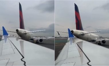 Përplasja mes dy aeroplanëve ishte e vogël, por shkaktoi telashe – pamje të incidentit në pistën e aeroportit të Bostonit