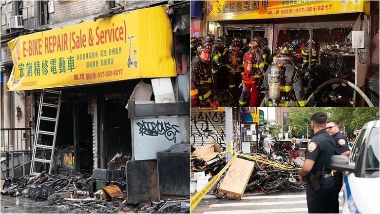 Katër të vdekur dhe dy të lënduar rëndë pas një zjarri në një dyqan të biçikletave elektrike në Nju Jork
