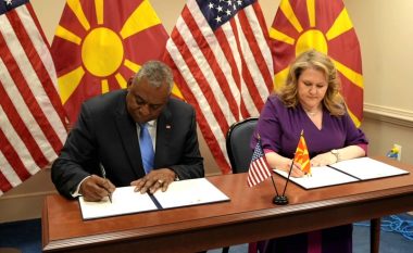 Maqedonia e Veriut dhe SHBA nënshkruajnë plan dhjetëvjeçar për zhvillimin e ushtrisë dhe mbrojtjes