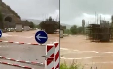 Ndërpritet komunikacioni në rrugën rajonale Gradsko-Prilep, shkaku i vërshimeve të mëdha
