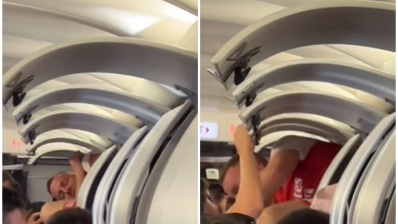 Një pasagjer i hutuar u zgjua nga gjumi për ta parë vetën në hapësirën e bagazheve të një aeroplani