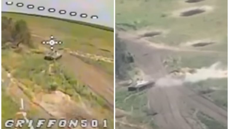 Ukraina shkatërron një automjet luftarak të rusëve me një dron kamikaz