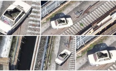 Ukrainasit publikojnë imazhet satelitore, pretendohet se shfaqin veturën e mbushur me eksploziv nga rusët që kishte hedhur në erë digën