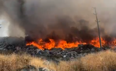 Zjarri në fushën e mbetjeve shkakton katastrofë mjedisore në Vlorë