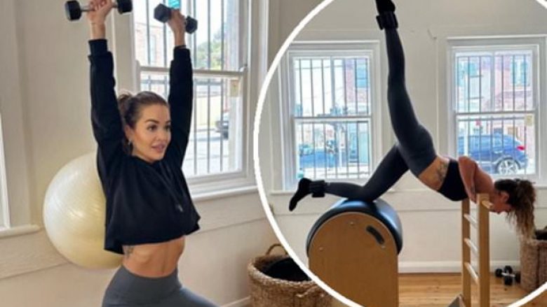 Rita Ora tregon elasticitetin e saj në ushtrime fizike, duke ndarë me ndjekësit video nga rutina e saj e përditshme