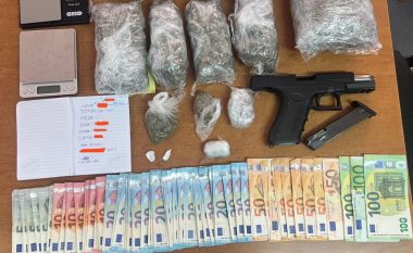 Arrestohen tre persona në Obiliq, konfiskohen lëndë narkotike, armë dhe para