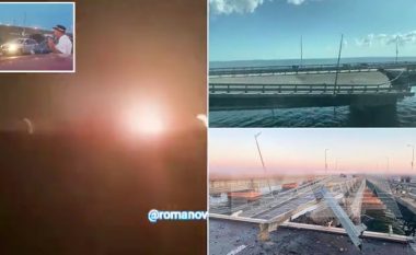 Videoja që pretendohet se shfaq momentin e shpërthimit të urës në Krime